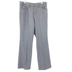 Vintage 70s/80s Levis Bootcut Pants Mens Size 35" X 30" Gray Polyester